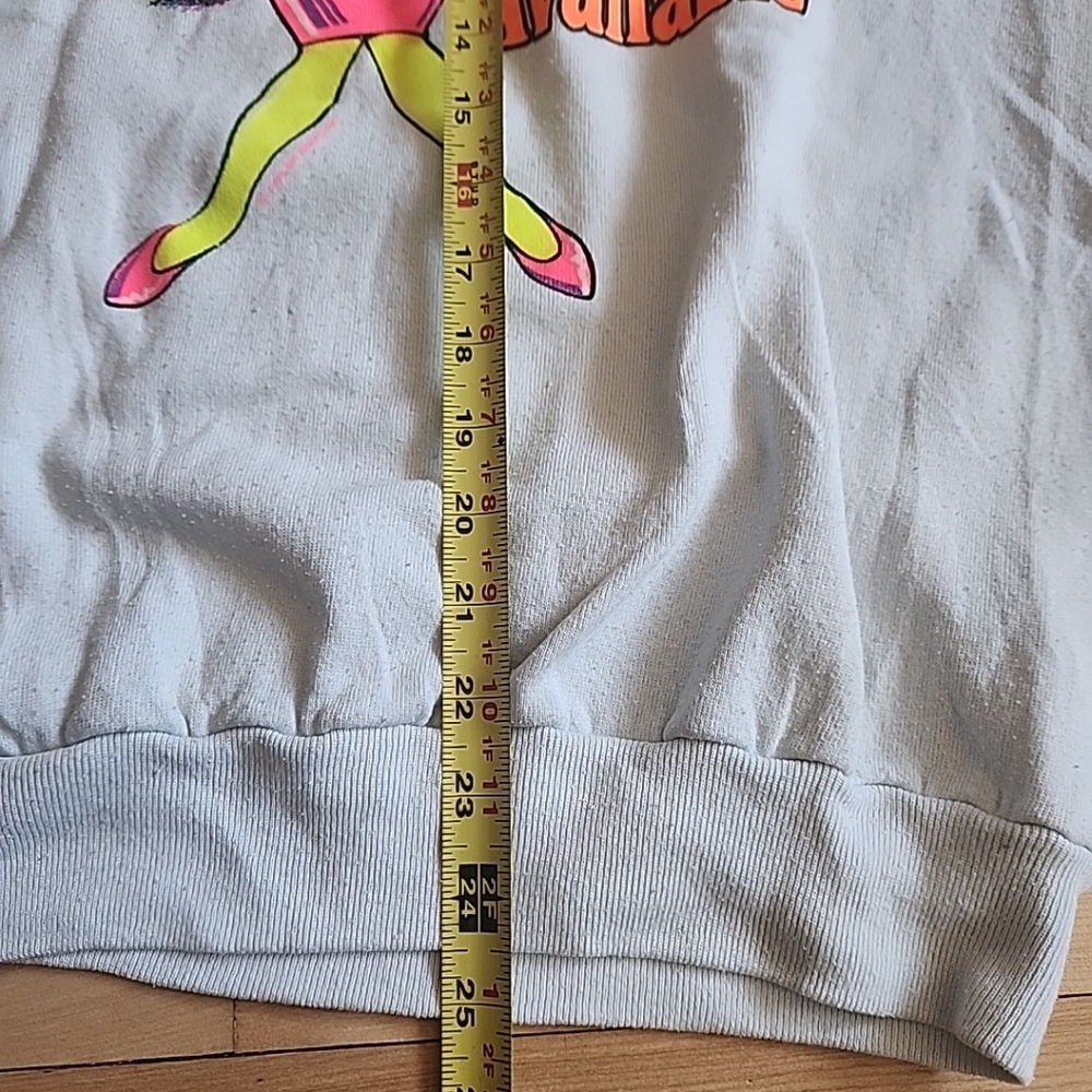 White Graphic Sweatshirt with Cartoon Print - Picture 9 of 13